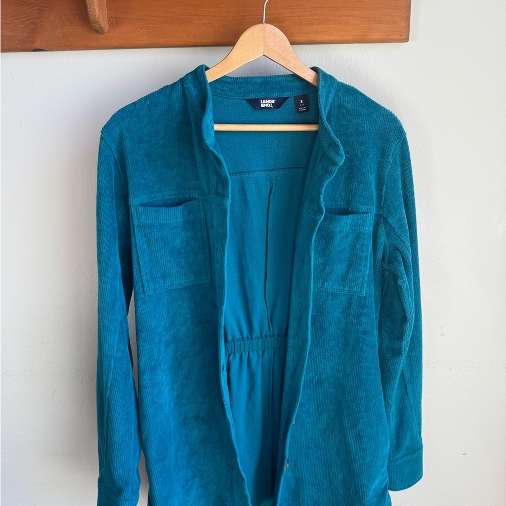 Lands' End Teal button down